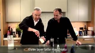 aerolatte  milk frother makes three layer caffè latte macchiato [upl. by Lukey]