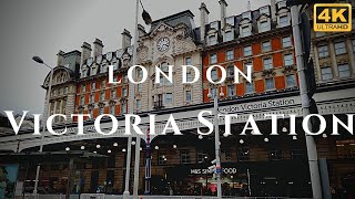 London Victoria Station Walk Through England 4K [upl. by Yldarb]