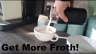 How to Get More Froth from Your Nespresso Coffee Aeroccino  Nespresso tips and help [upl. by Afas992]