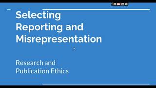 Selective Reporting and Misrepresentation of data Research and Publication ethics Phd coursework [upl. by Irvine]