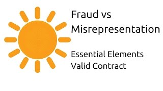 Fraud vs Misrepresentation  Other Essential Elements of a Valid Contract  CA CPT  CS amp CMA [upl. by Lavinia]